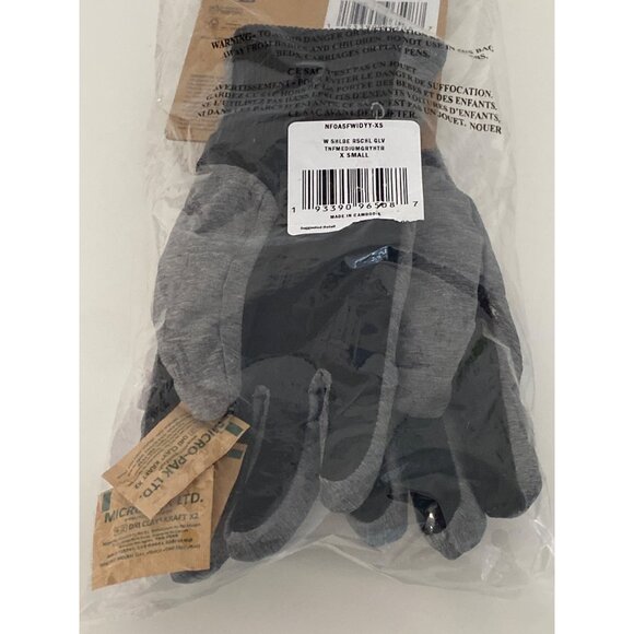 The North Face Women Shlebe Raschel ETIP Gloves Smart Phone Gray black XS New - Picture 7 of 8